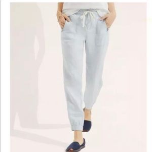 Lou & Grey Women’s Light Blue Cropped Linen Pants